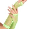 GENERIC Neon Green Fishnet Gloves