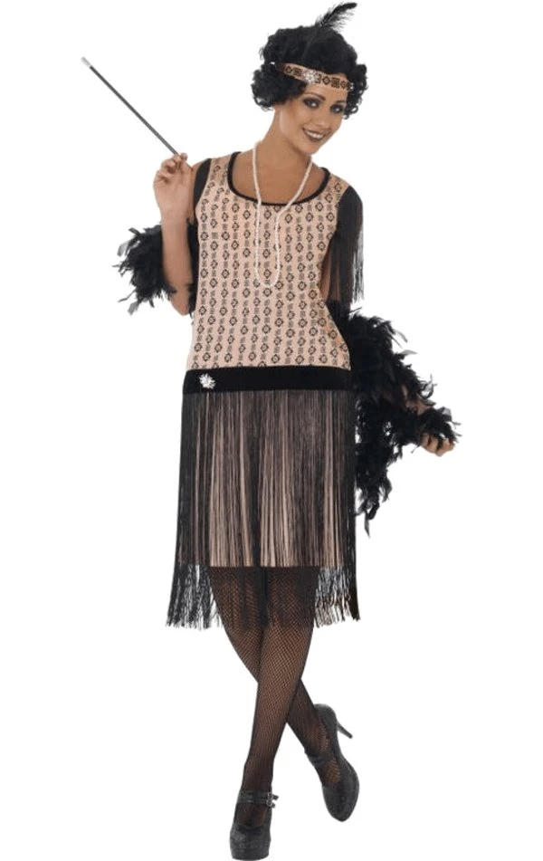 Smiffys Pink Flapper Girl Costume 1 Smiffys Pink Flapper Girl Costume