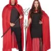 GENERIC Unisex Red Hooded Cape
