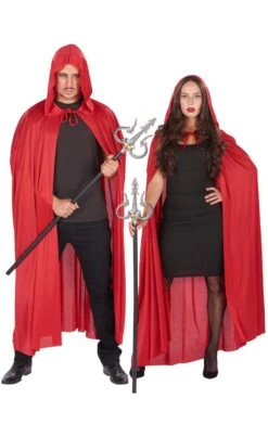 GENERIC Unisex Red Hooded Cape