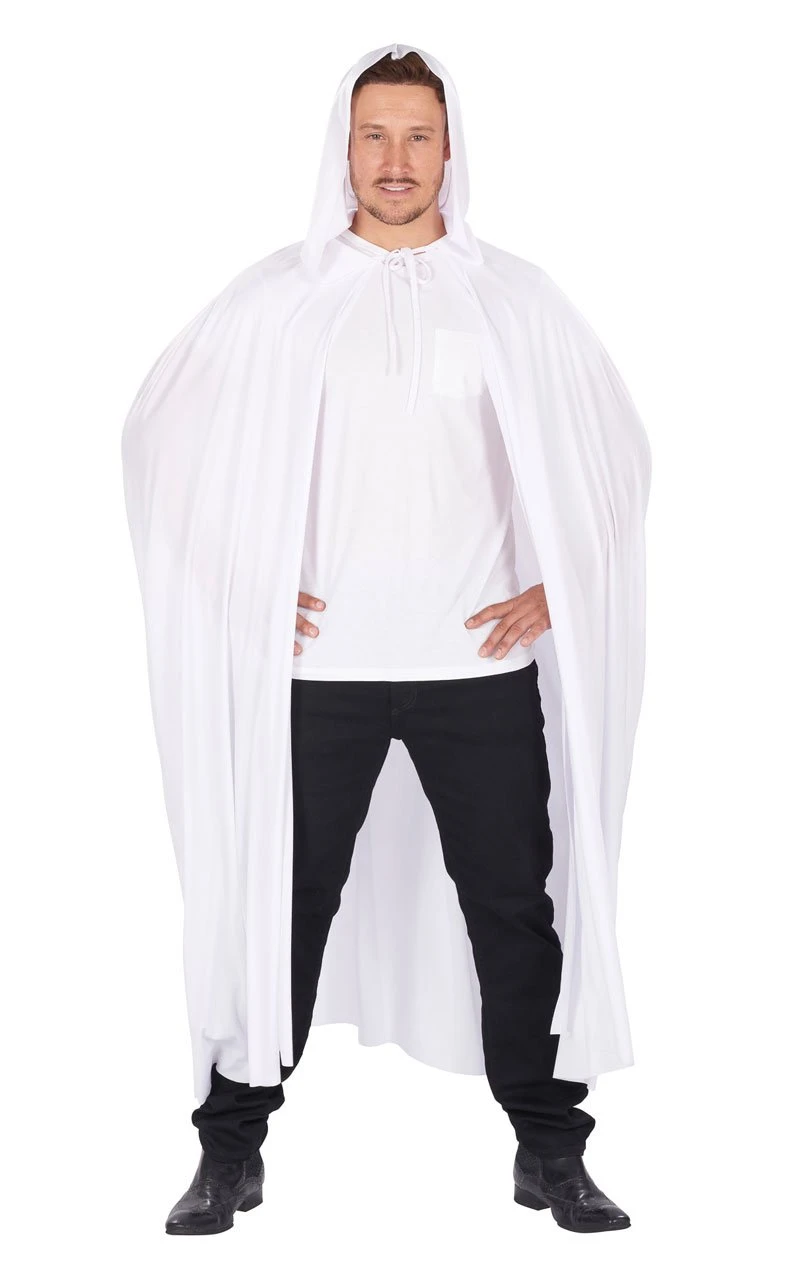 GENERIC Unisex White Hooded Cape 2 GENERIC Unisex White Hooded Cape - Image 2
