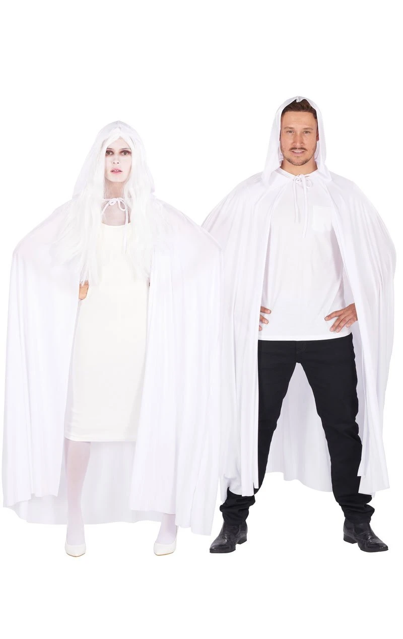 GENERIC Unisex White Hooded Cape 1 GENERIC Unisex White Hooded Cape