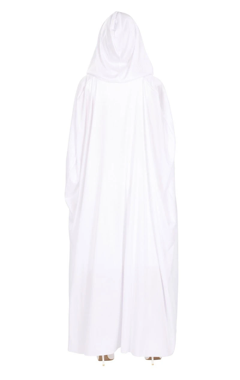 GENERIC Unisex White Hooded Cape 5 GENERIC Unisex White Hooded Cape - Image 5