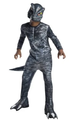 Kids Blue Velociraptor Dinosaur Costume