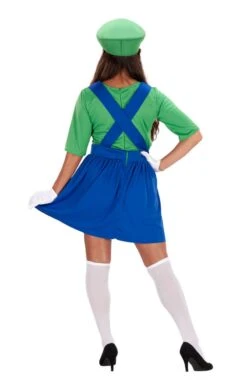 GENERIC Womens Green Italian Plumber Dress -Halloween Costume Shop womens green italian plumber dress 186364