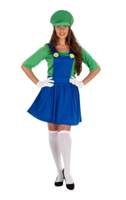 GENERIC Womens Green Italian Plumber Dress